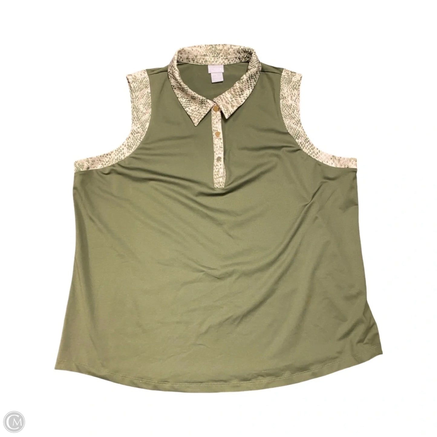 Athletic Tank Top By Zenergy By Chicos In Green, Size: 16