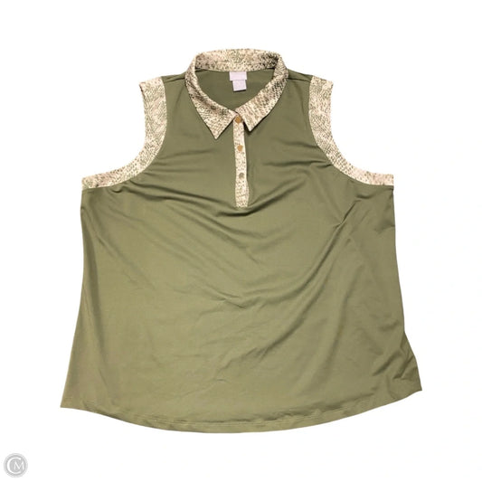Athletic Tank Top By Zenergy By Chicos In Green, Size: 16