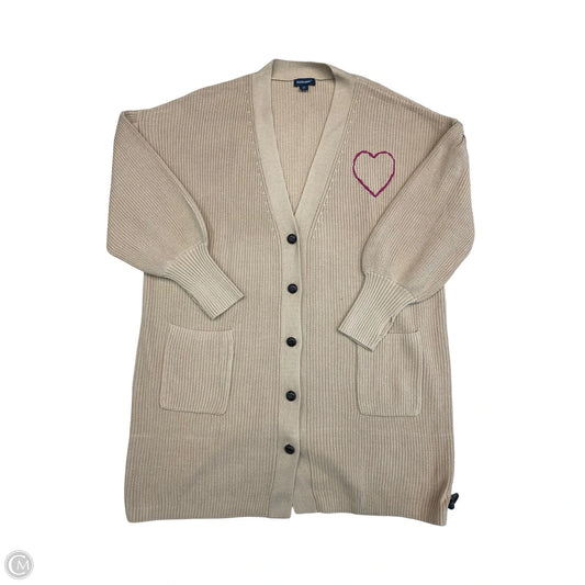 Sweater Cardigan By Studio Park In Beige, Size: 3x