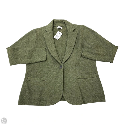 Sweater Cardigan By J. Crew In Green, Size: Mp
