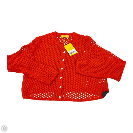Sweater Cardigan By Everlane In Orange, Size: L