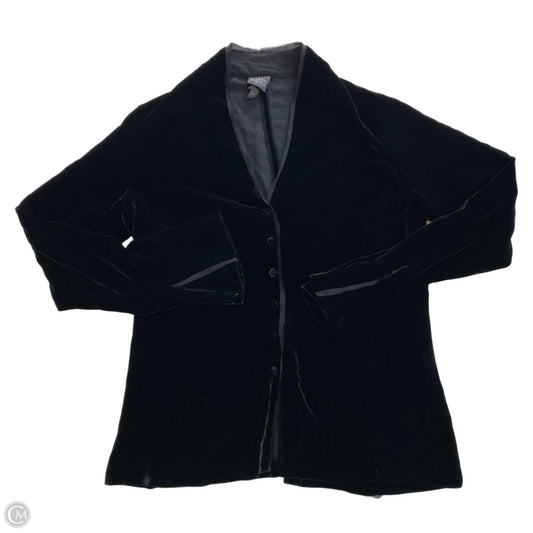 Blazer Designer By Eileen Fisher In Black, Size: Xs