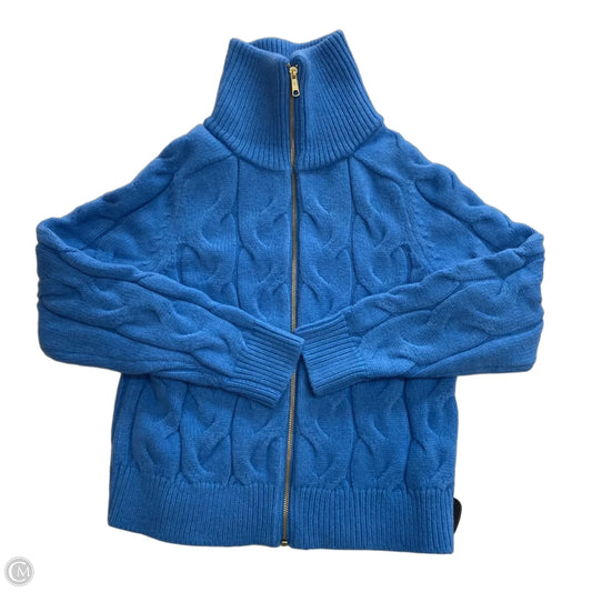 Sweater Cardigan By Talbots In Blue, Size: M