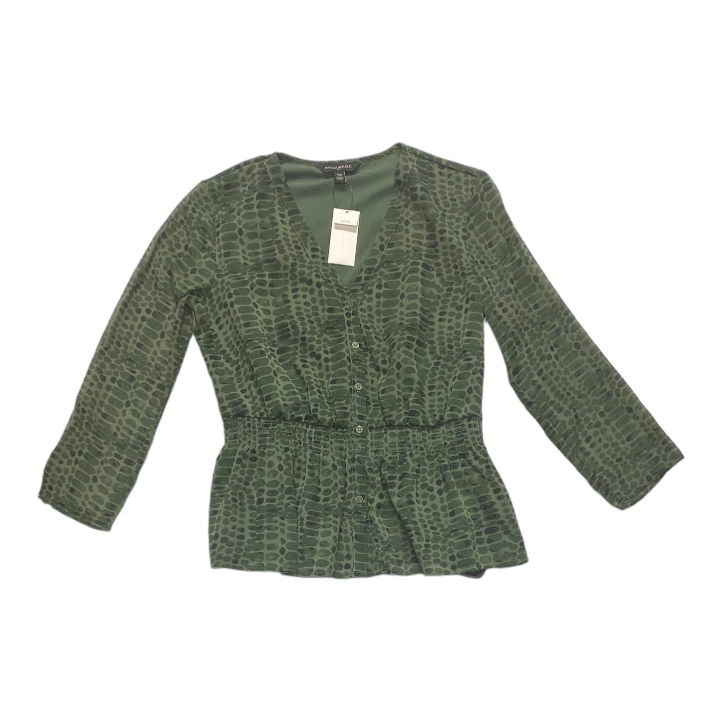 Green Top Long Sleeve Banana Republic, Size Xs