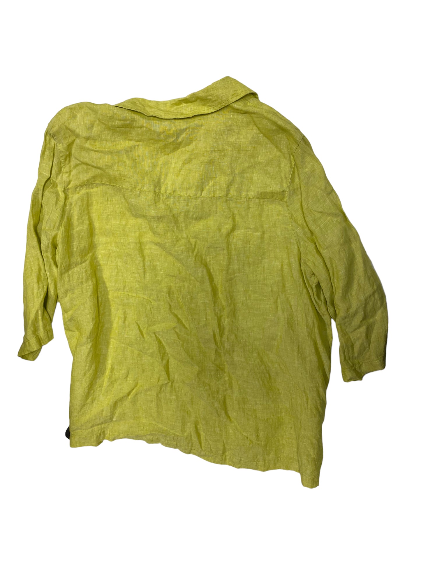 Chartreuse Top Long Sleeve Elie Tahari, Size 2x