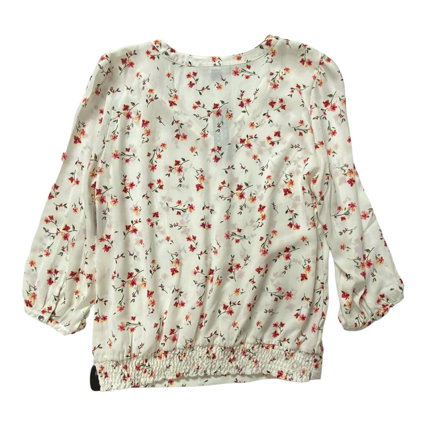 Floral Print Top Long Sleeve Cmc, Size L