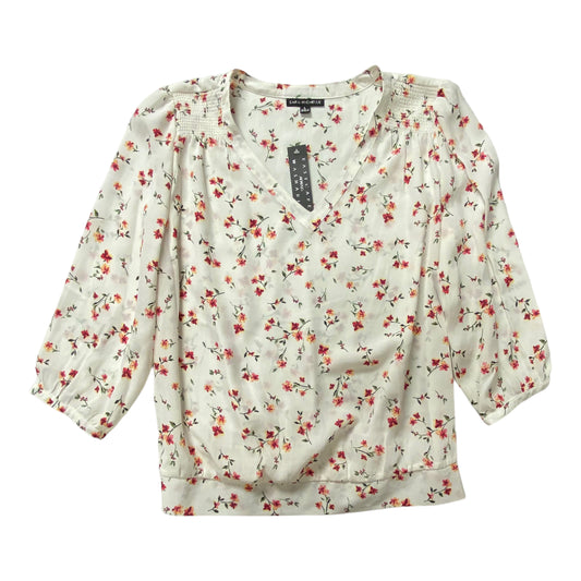 Floral Print Top Long Sleeve Cmc, Size L