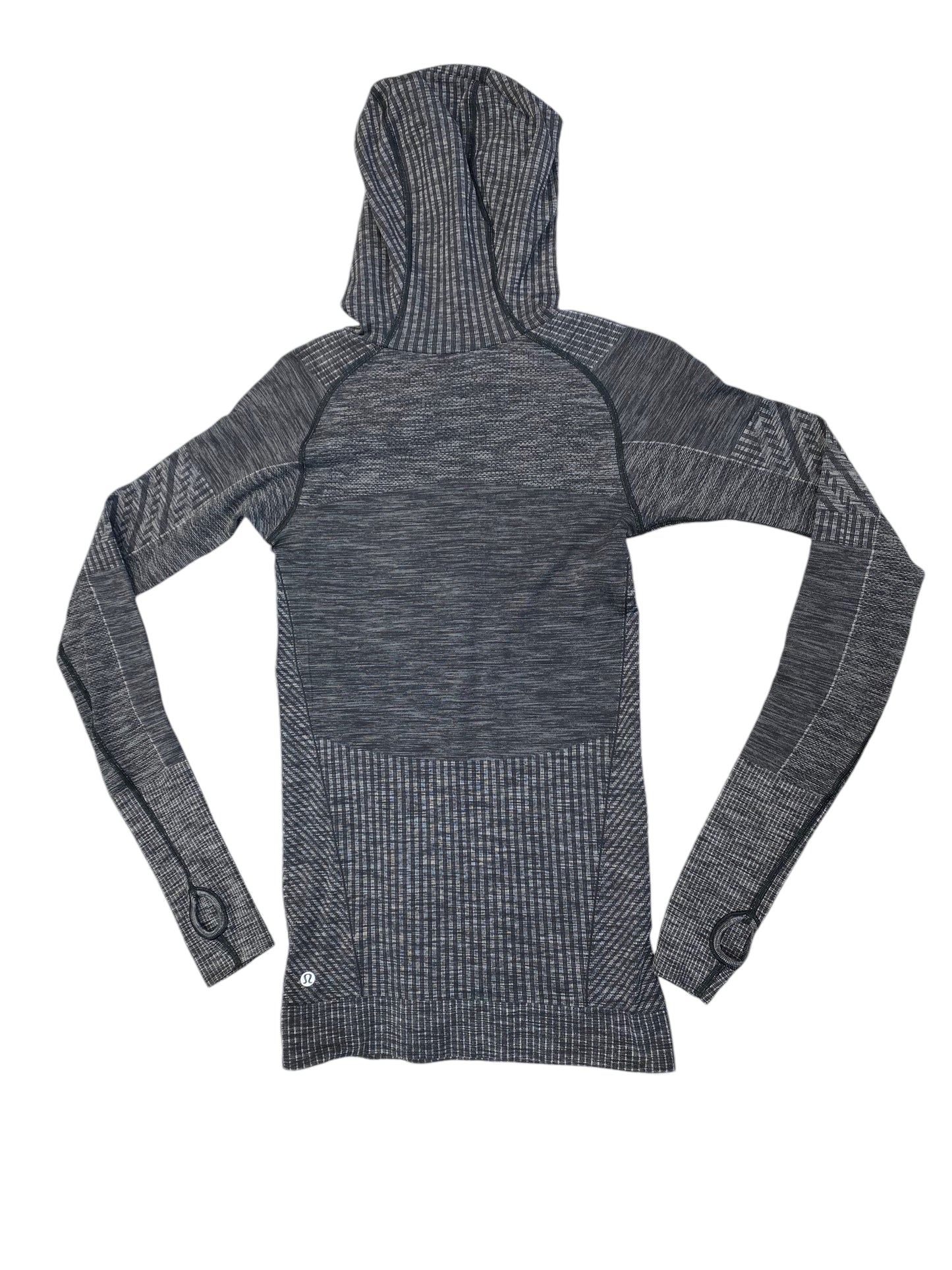 Athletic Top Long Sleeve Hoodie By Lululemon In Grey, Size: 4