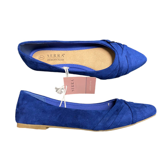 Shoes Flats By Serra In Blue, Size: 7