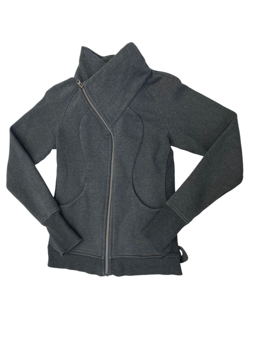 Athletic Jacket By Lululemon In Grey, Size: 4