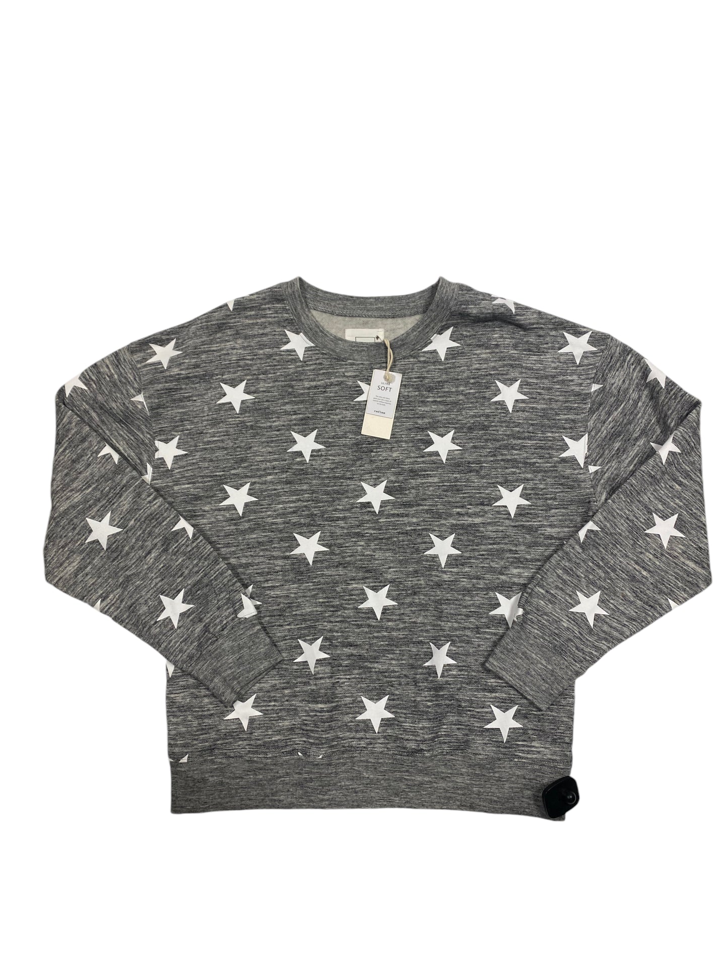 Top Long Sleeve By REFLEX In Grey, Size: L