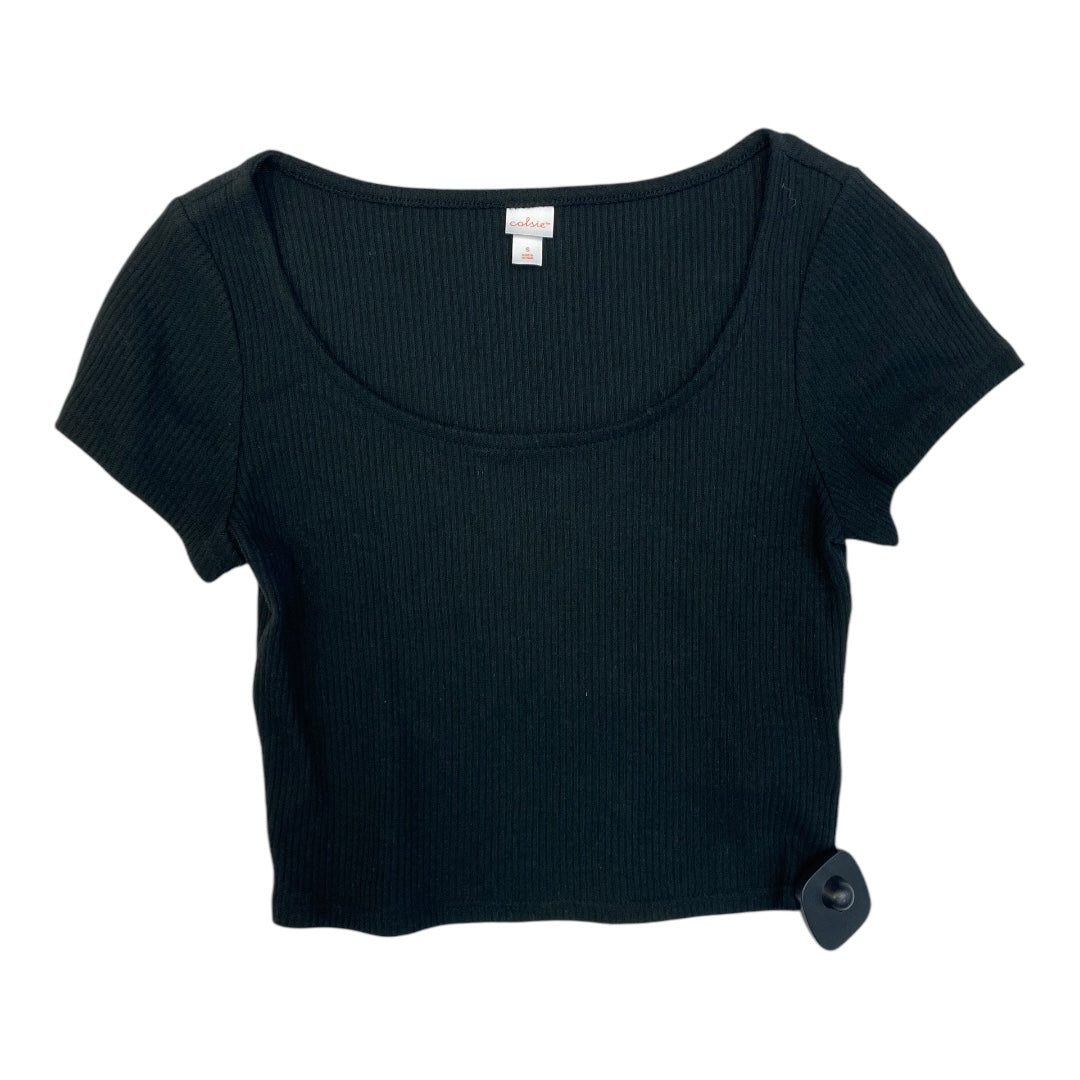 Top Short Sleeve By Colsie In Black, Size: S