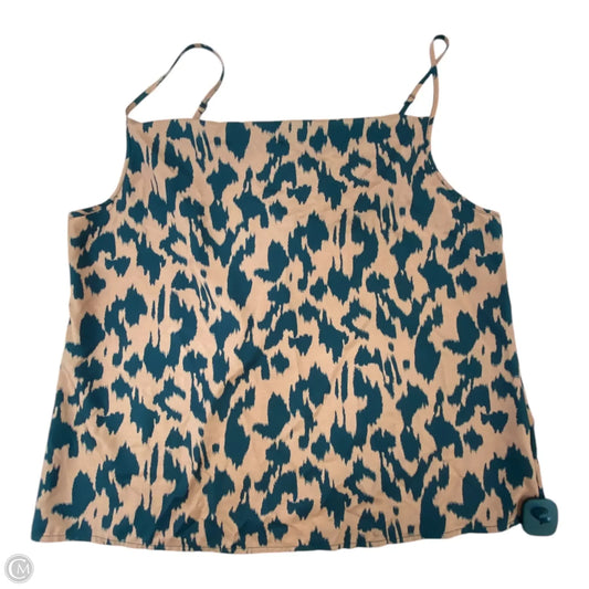 Top Sleeveless By Shein In Animal Print, Size: 1x