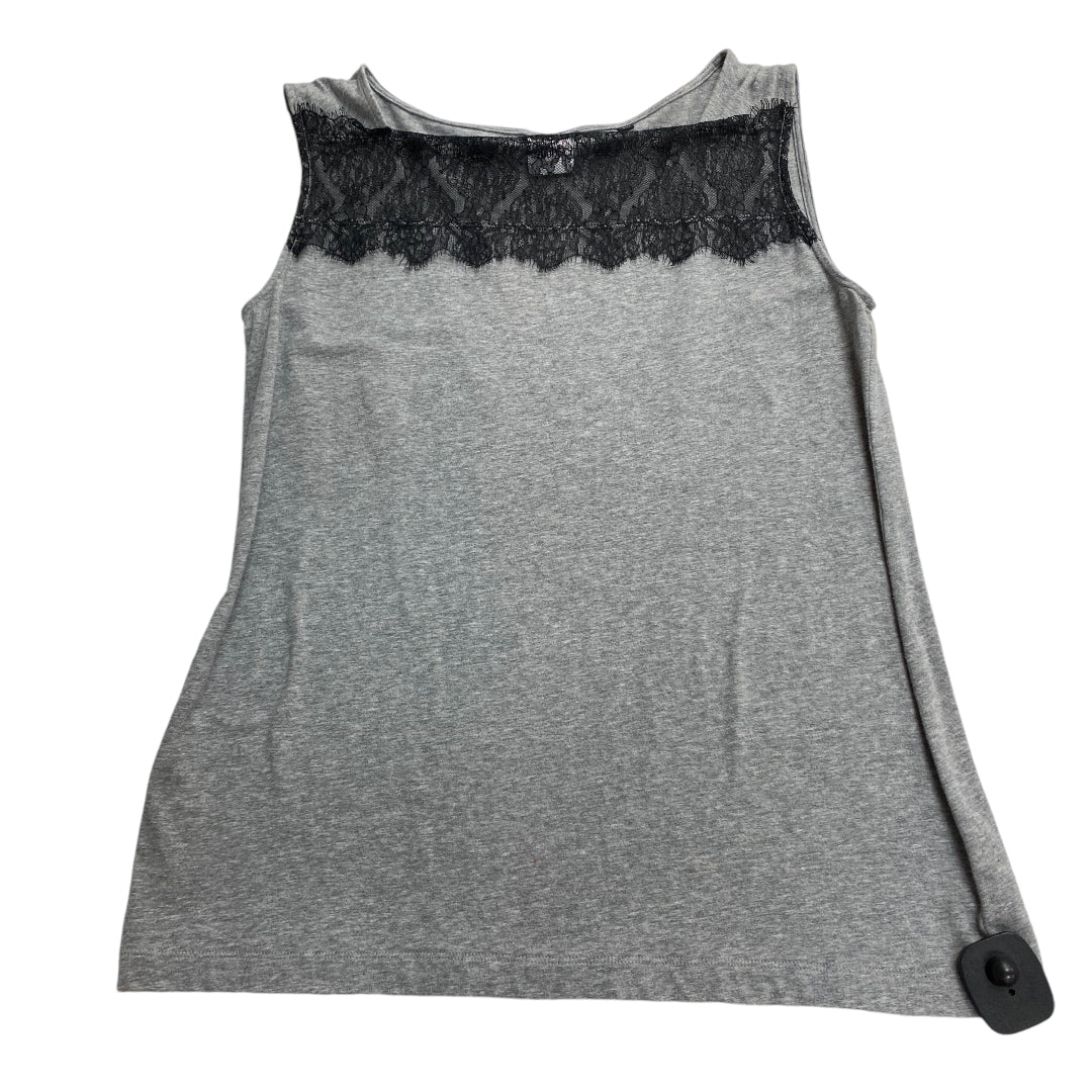 Top Sleeveless By Cabi In Black & Grey, Size: S