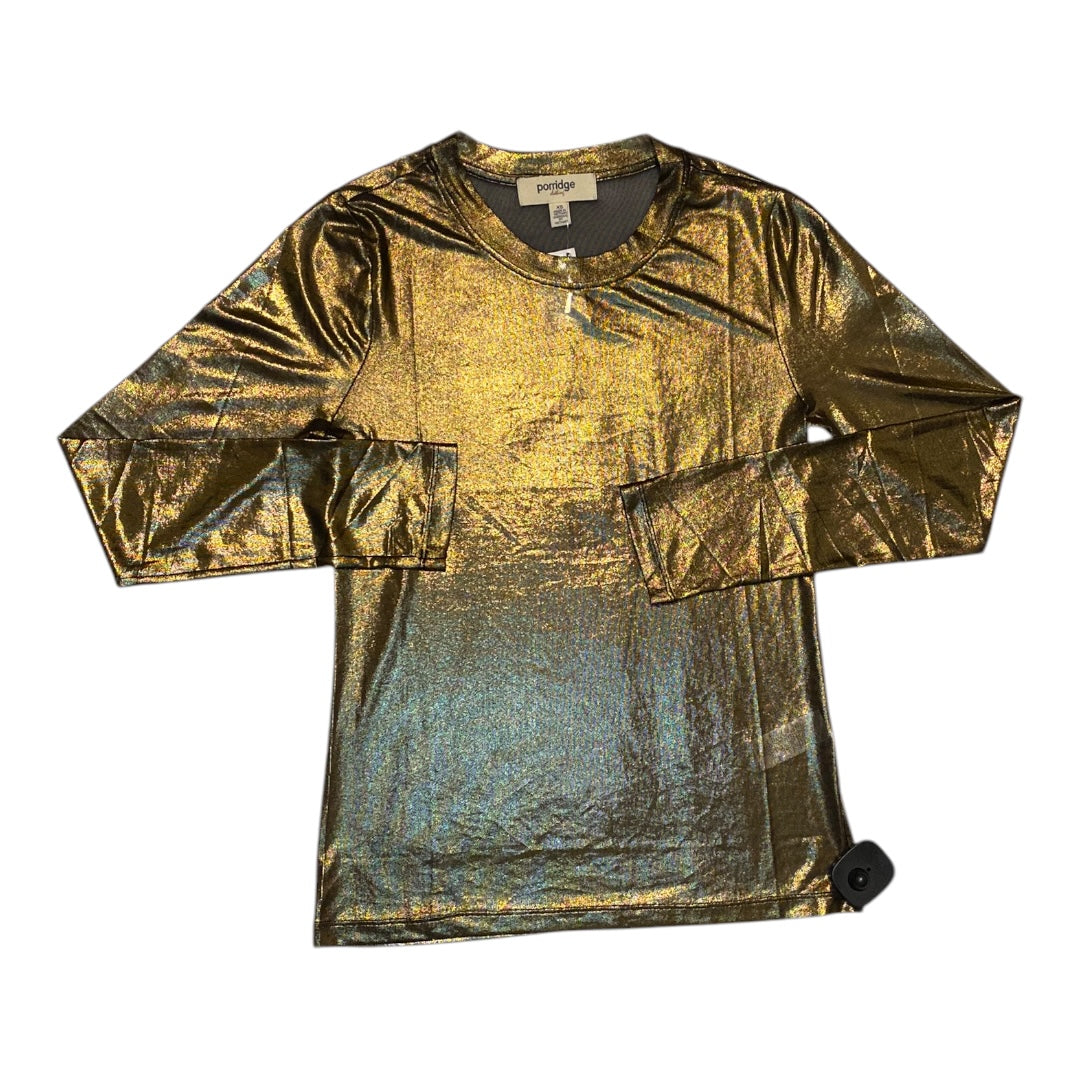 Top Long Sleeve By Porridge In Gold, Size: Xs