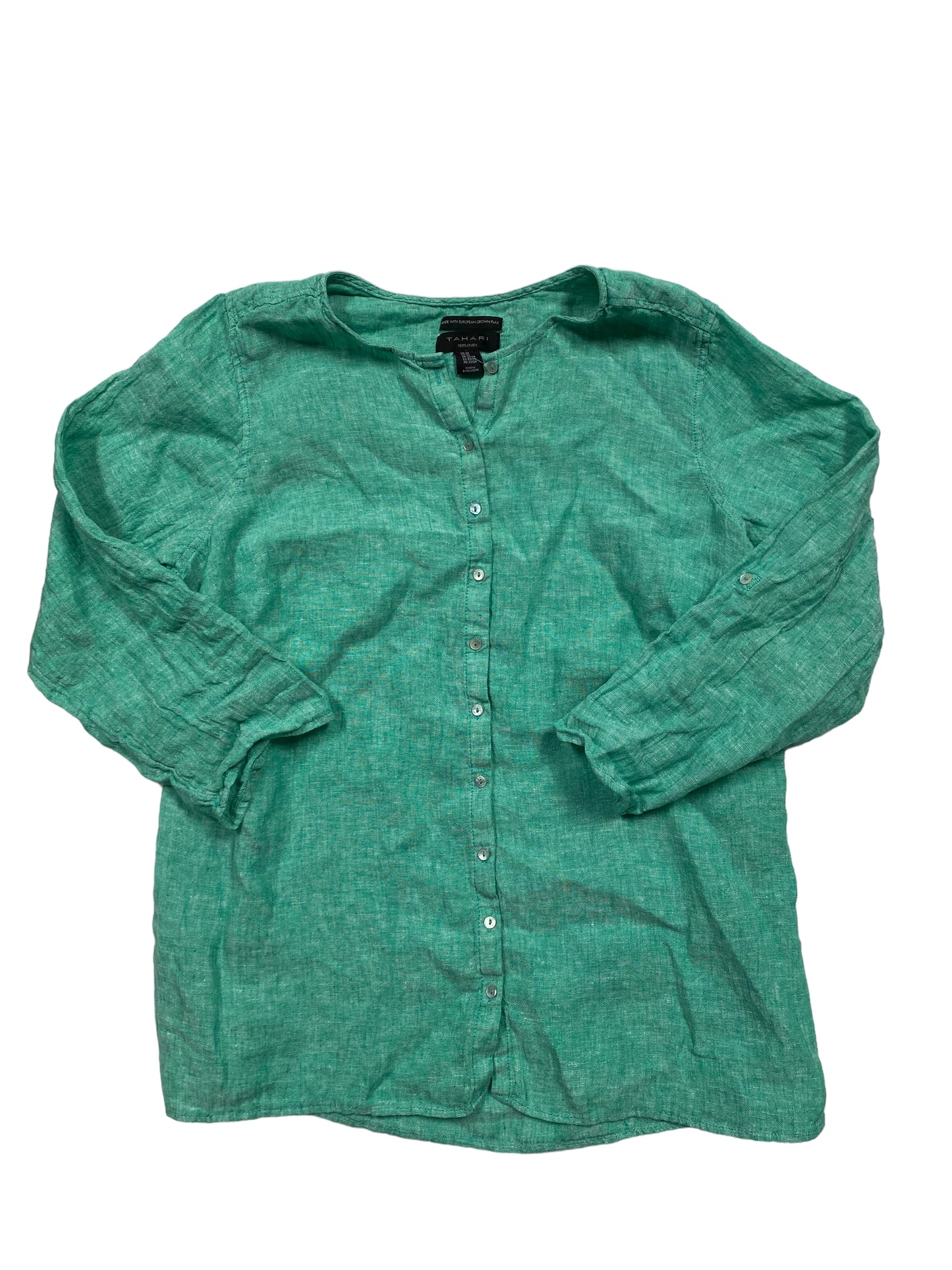 Green Top Long Sleeve T Tahari, Size 2x