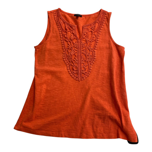 Top Sleeveless By Talbots In Orange, Size: Petite