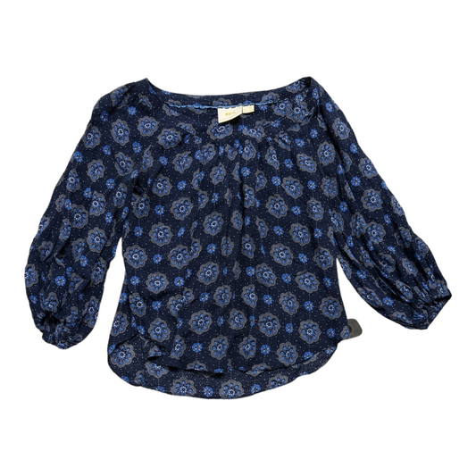 Blue Top Long Sleeve Maeve, Size 4