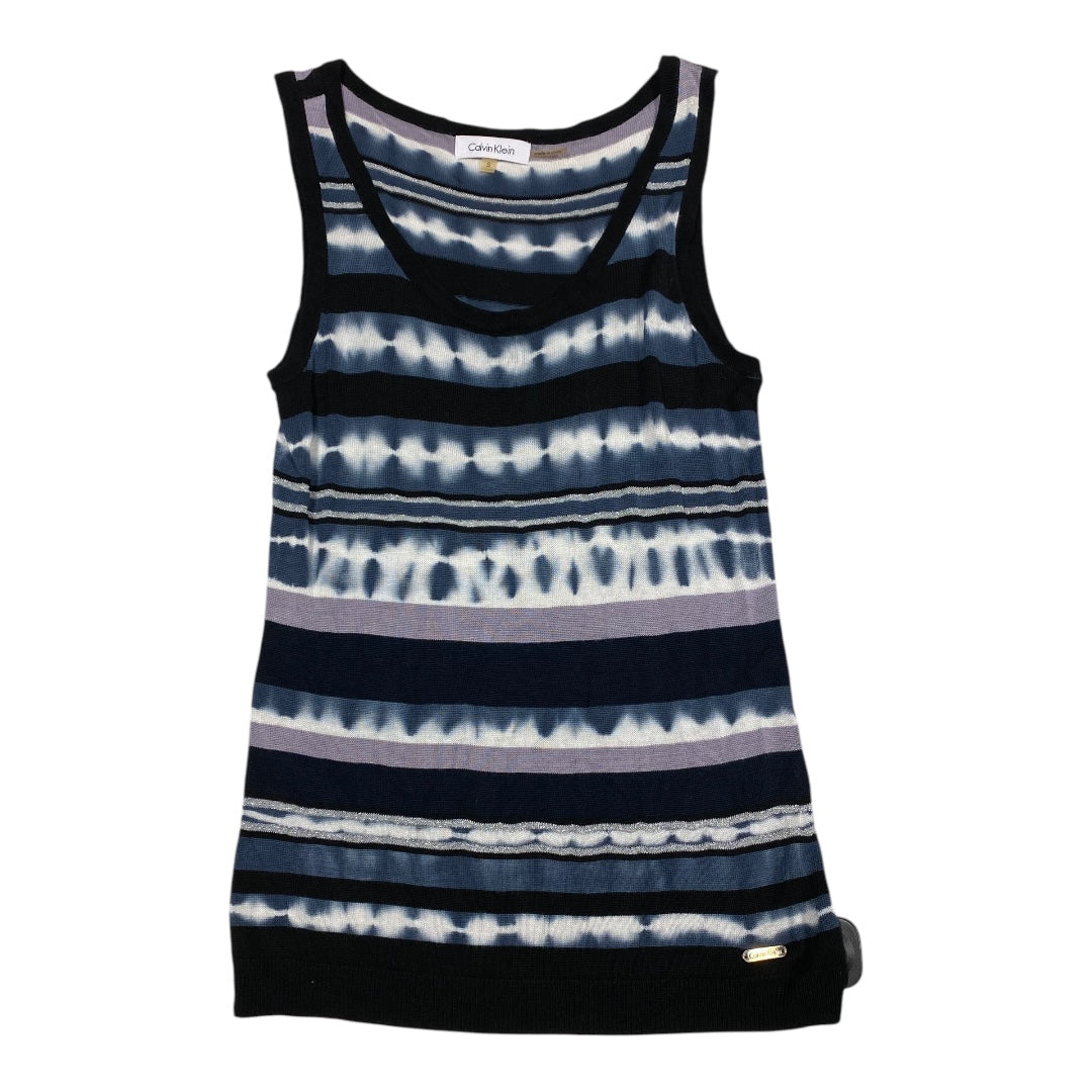 Top Sleeveless By Calvin Klein In Multi-colored, Size: S