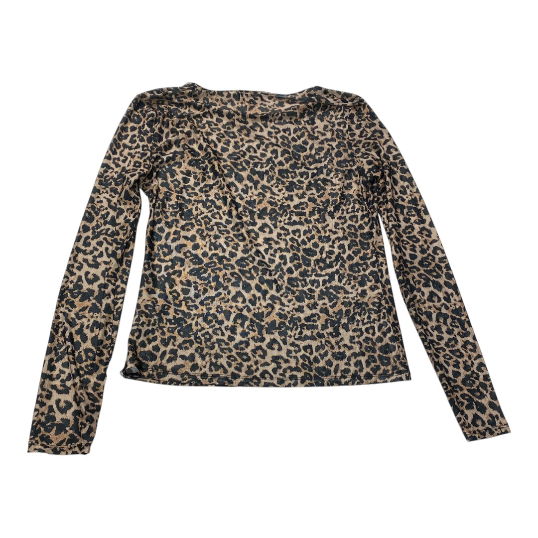 Top Long Sleeve By Bebe In Animal Print, Size: L