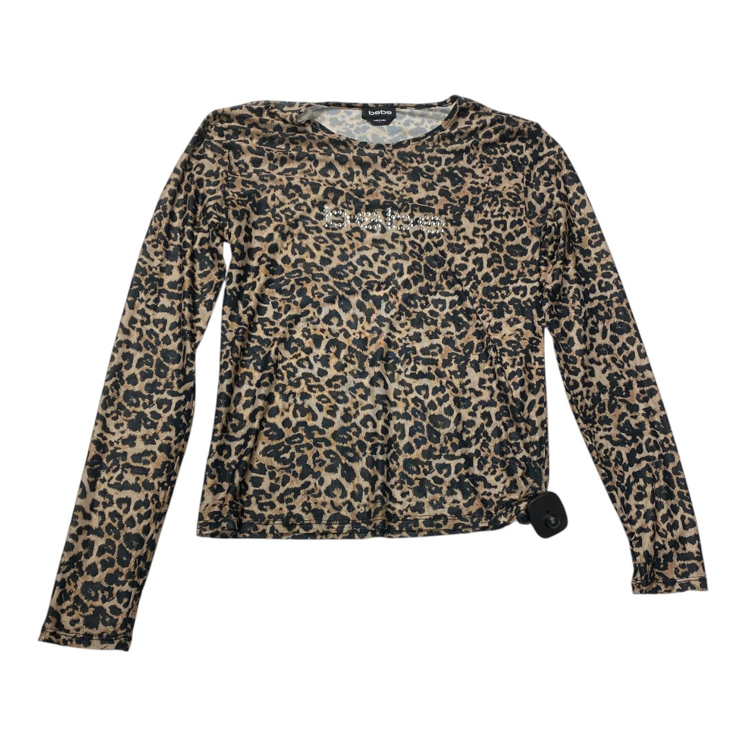 Top Long Sleeve By Bebe In Animal Print, Size: L