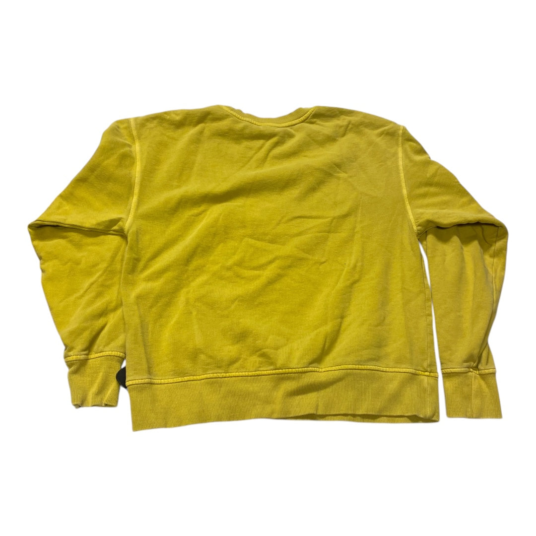 Athletic Sweatshirt Crewneck By The North Face In Yellow, Size: S