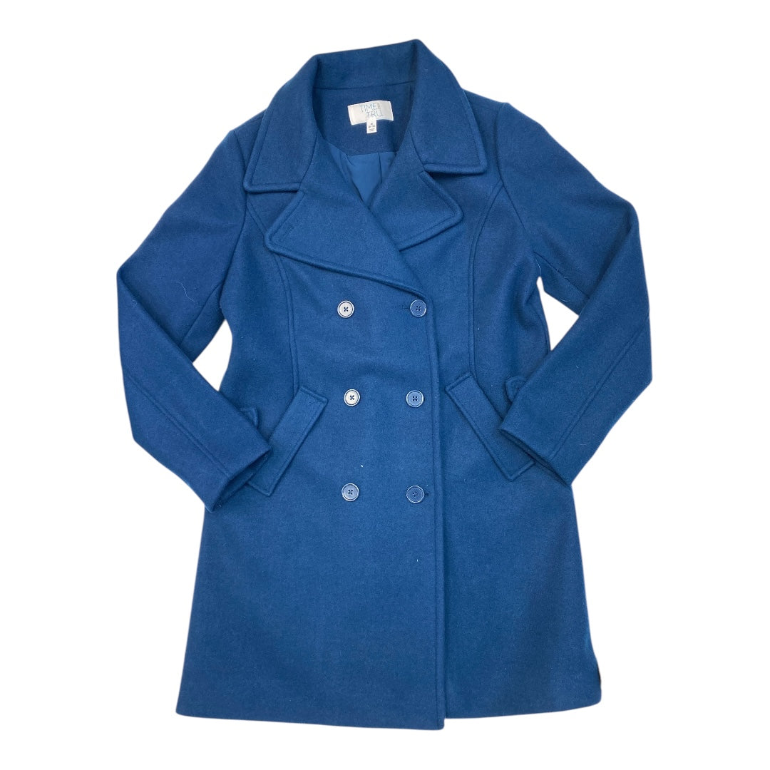 Coat Peacoat By Time And Tru In Blue, Size: M