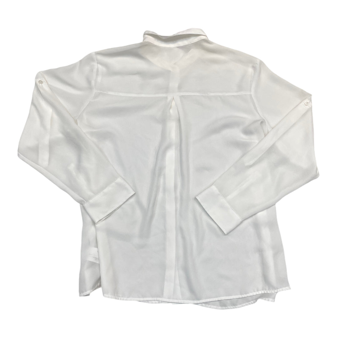 Top Long Sleeve By Express In White, Size: Xl