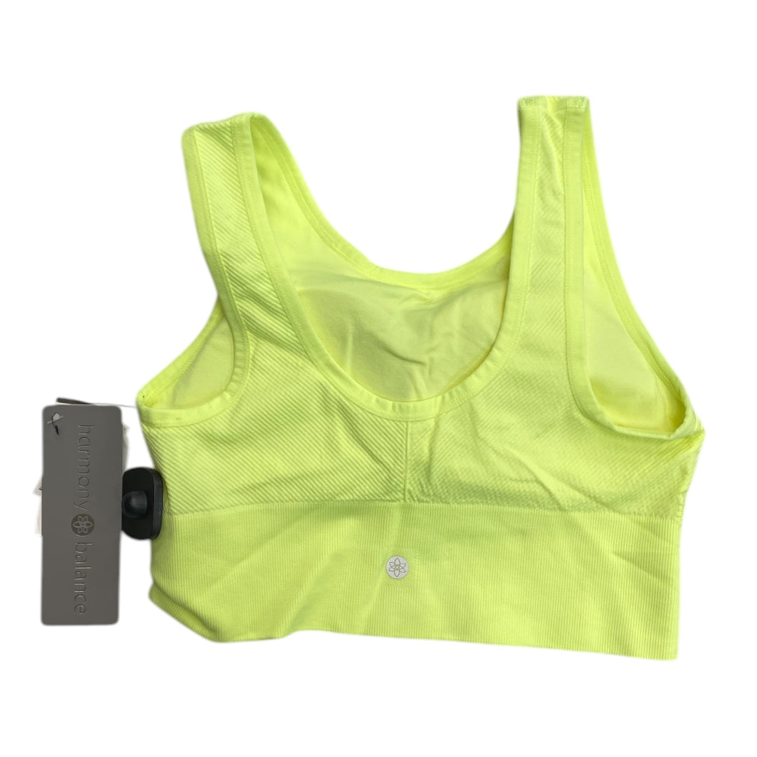 Athletic Bra By Cmc In Yellow, Size: S