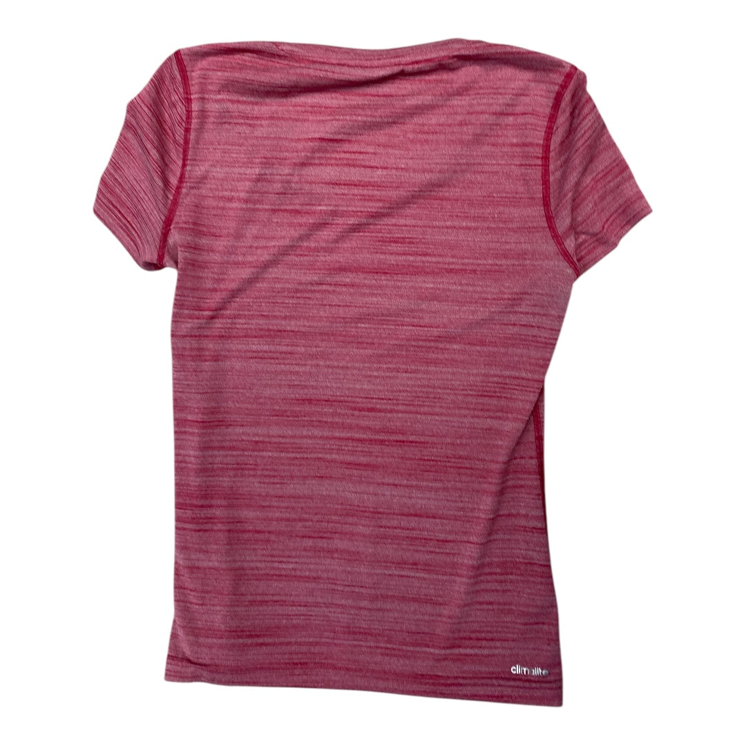 Athletic Top Short Sleeve By Adidas In Pink, Size: Xs