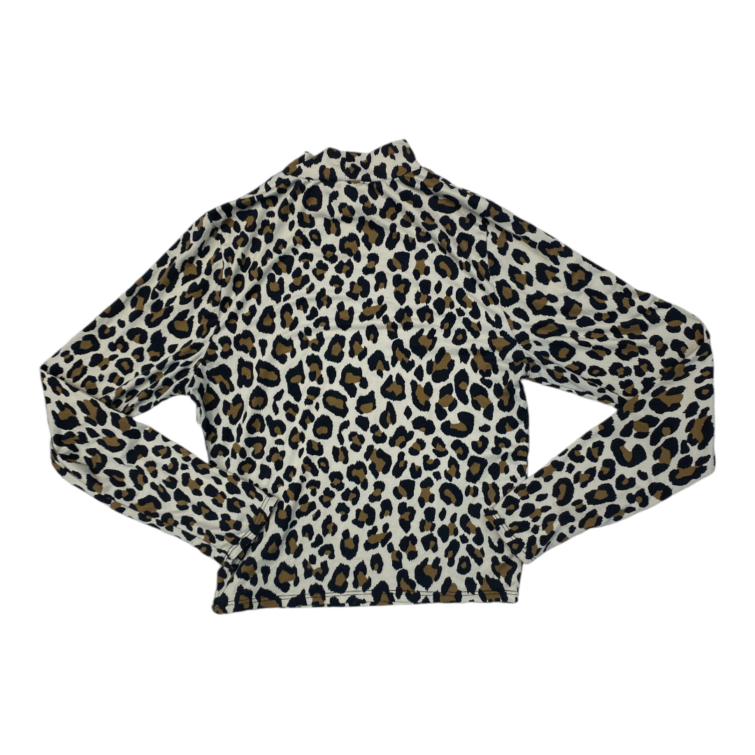 Top Long Sleeve By Gaze In Animal Print, Size: M