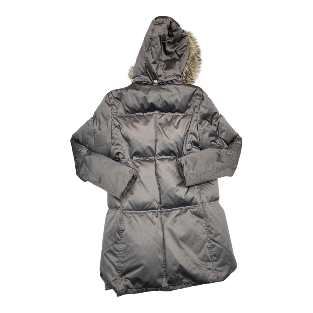 Coat Puffer & Quilted By Gallery In Grey, Size: M