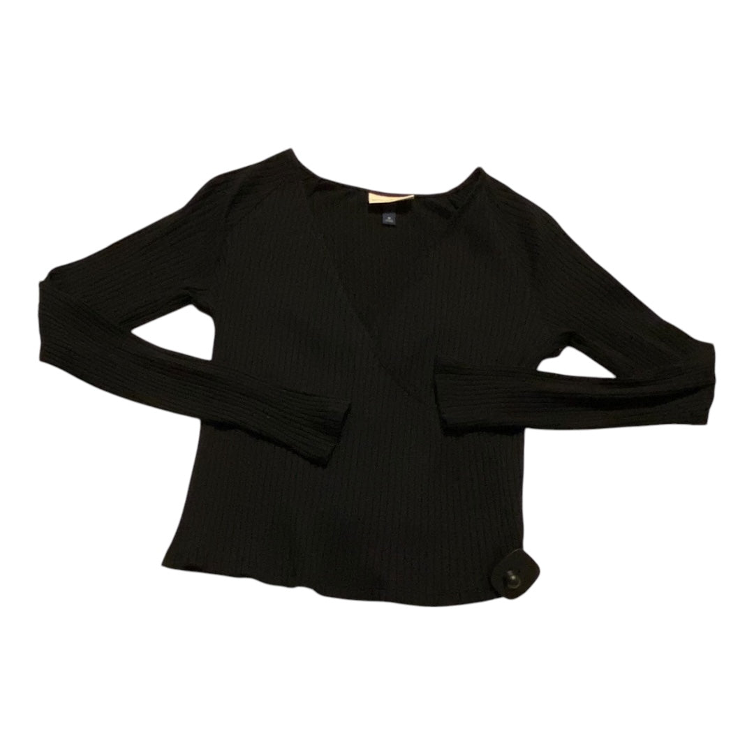 Top Long Sleeve By Universal Thread In Black, Size: M