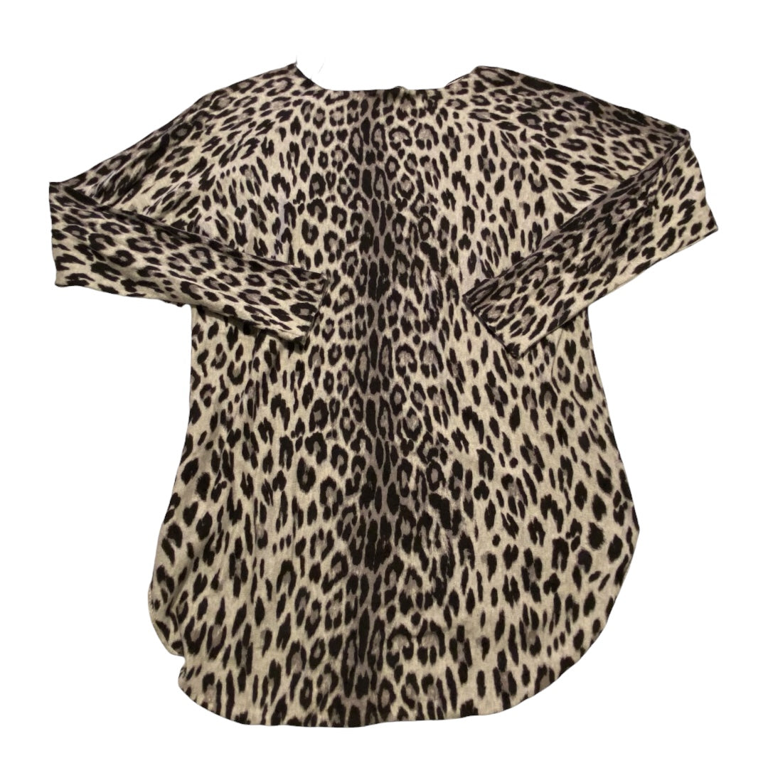 Top Long Sleeve By Inc In Animal Print, Size: L