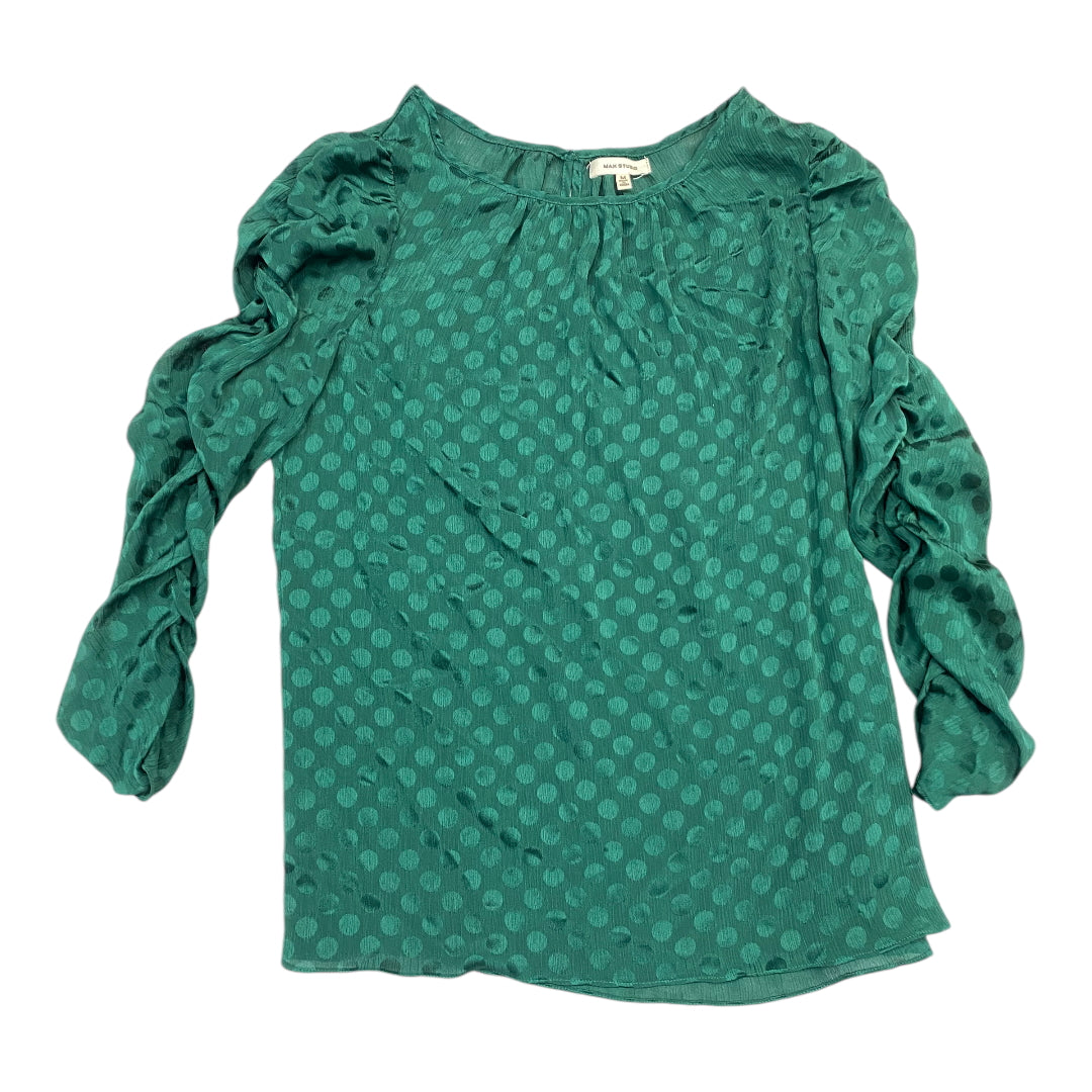 Top Long Sleeve By Max Studio In Green, Size: M