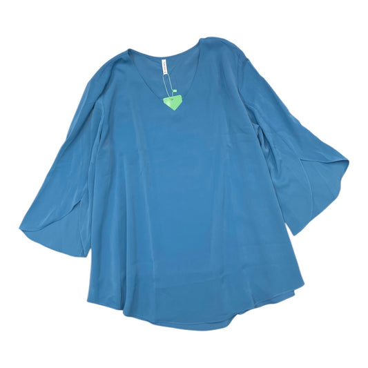 Top Long Sleeve By Cmc In Blue, Size: 2x