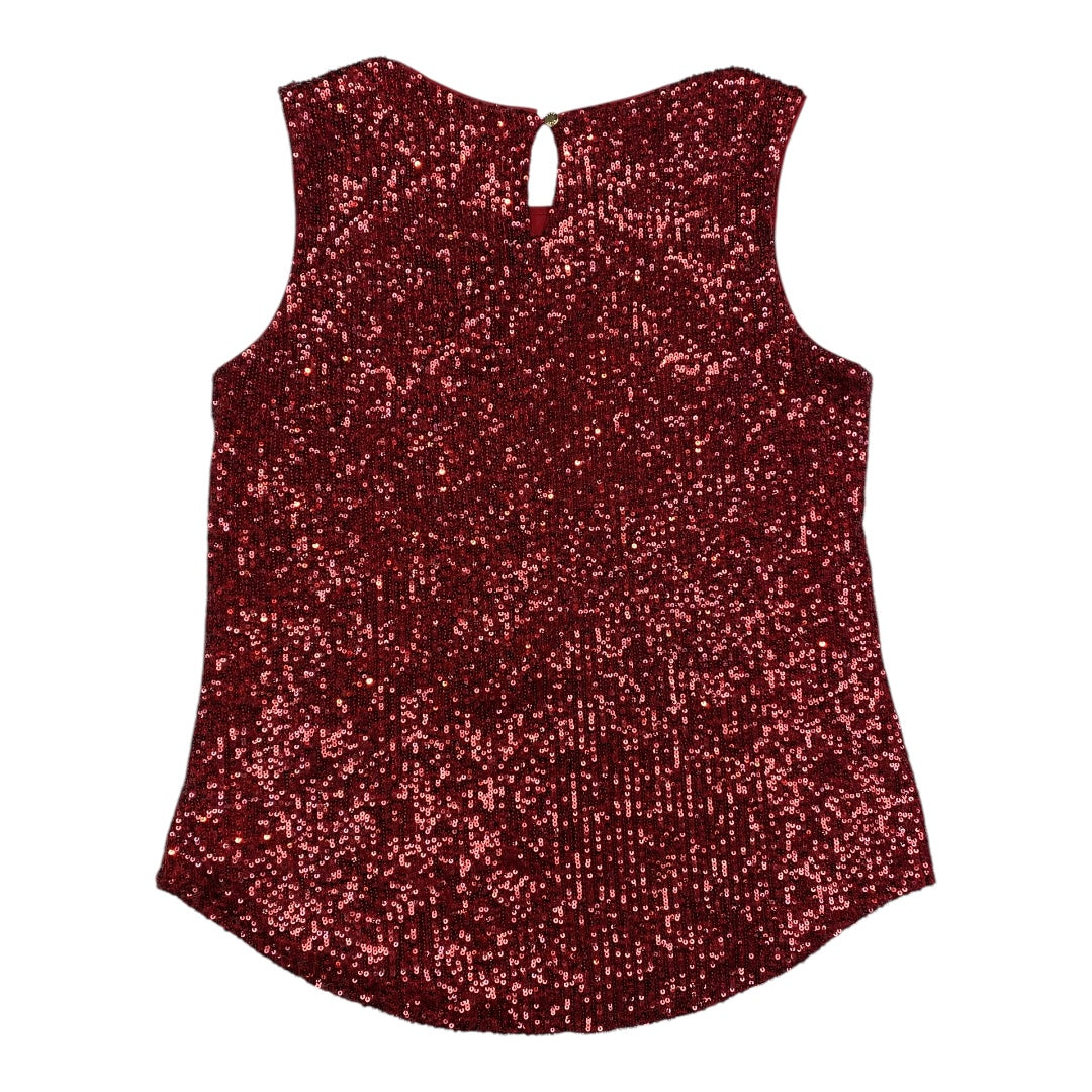 Top Sleeveless By Dkny In Red, Size: S