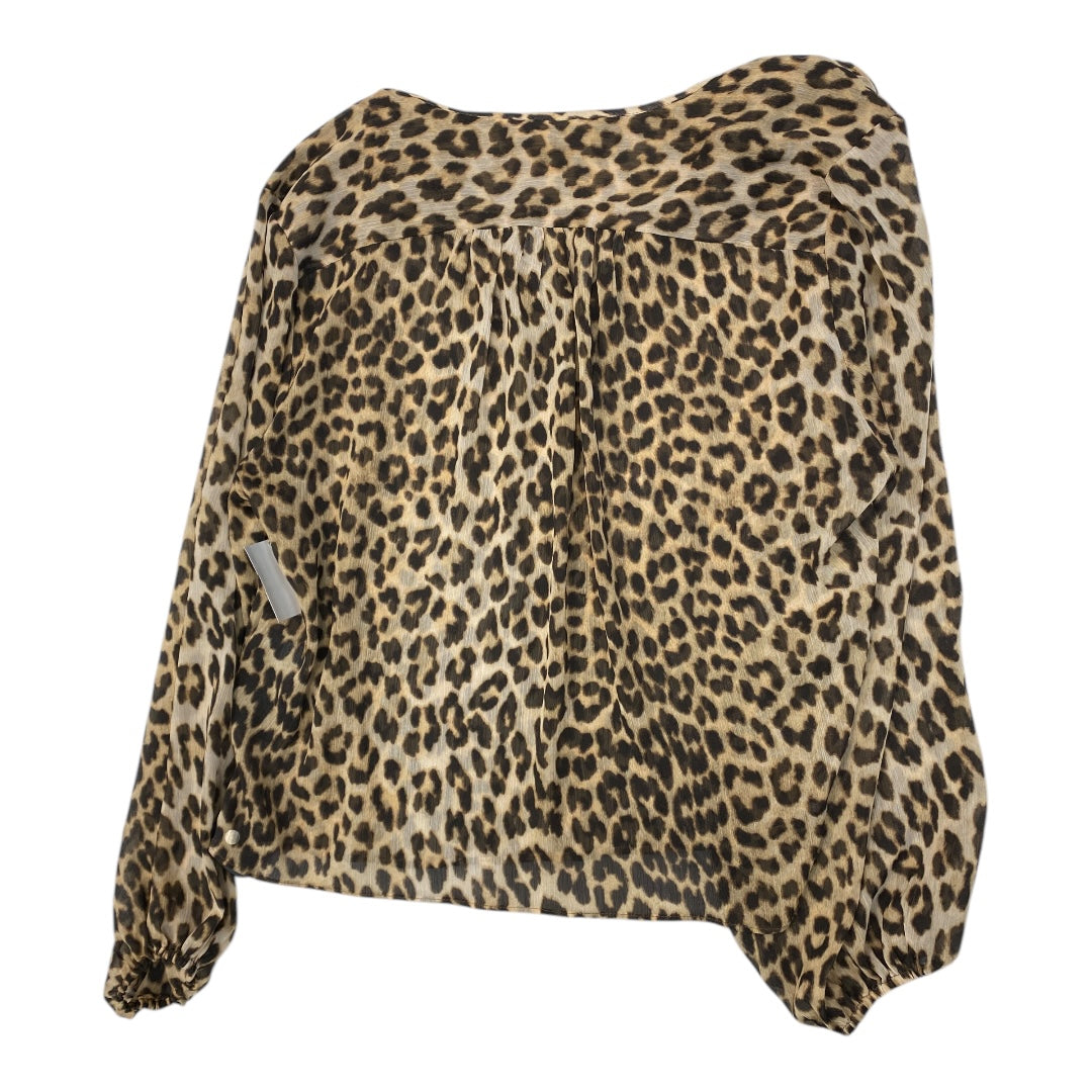 Top Long Sleeve By H&m In Animal Print, Size: S