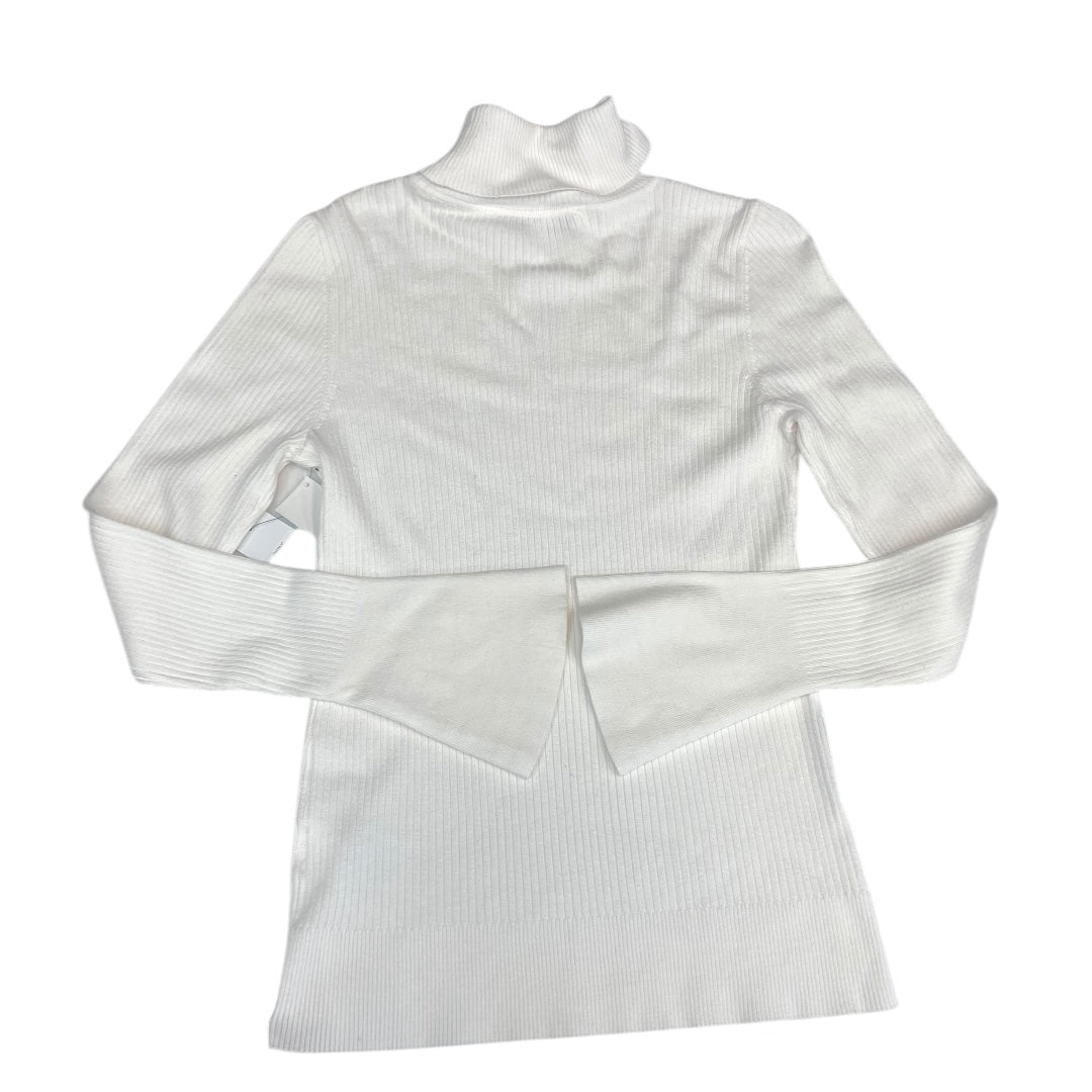 Top Long Sleeve By Dkny In White, Size: M