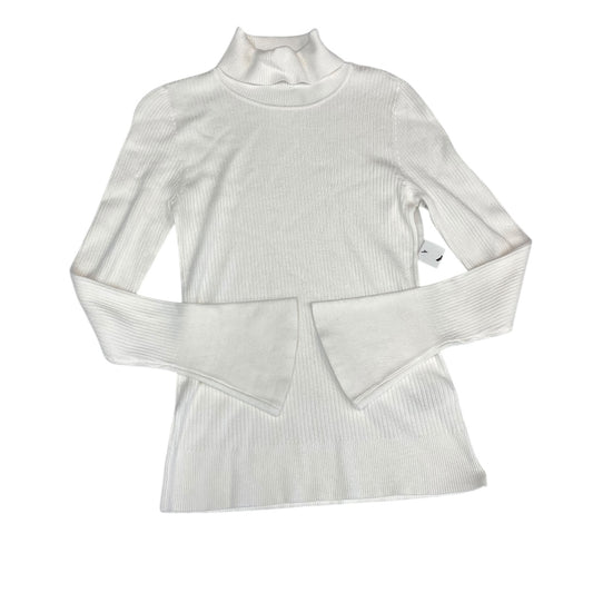 Top Long Sleeve By Dkny In White, Size: M