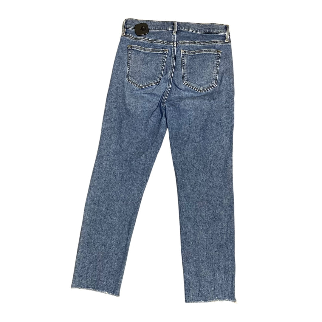 Jeans Straight By Loft In Blue Denim, Size: 4