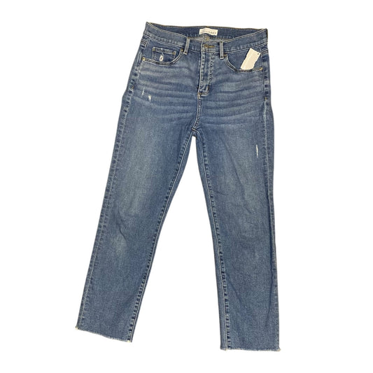 Jeans Straight By Loft In Blue Denim, Size: 4