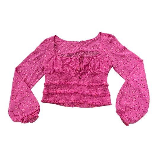 Top Long Sleeve By Free People In Pink, Size: L