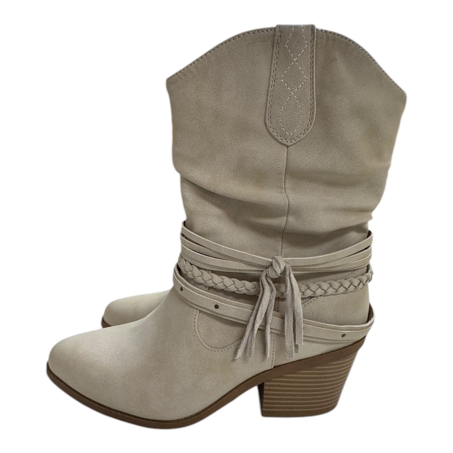 Boots Western By DOD - POP  In Cream, Size: 9.5