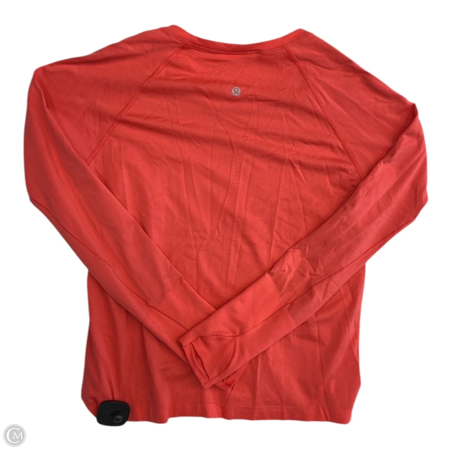 Athletic Top Long Sleeve Crewneck By Lululemon In Orange, Size: L