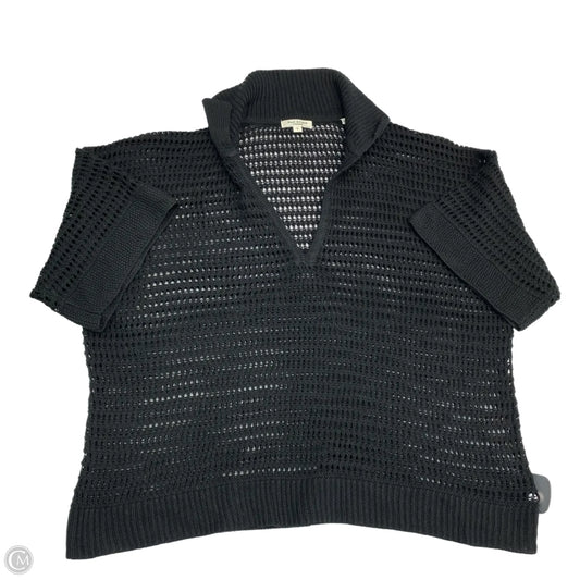 Sweater Short Sleeve By Max Studio In Black, Size: L