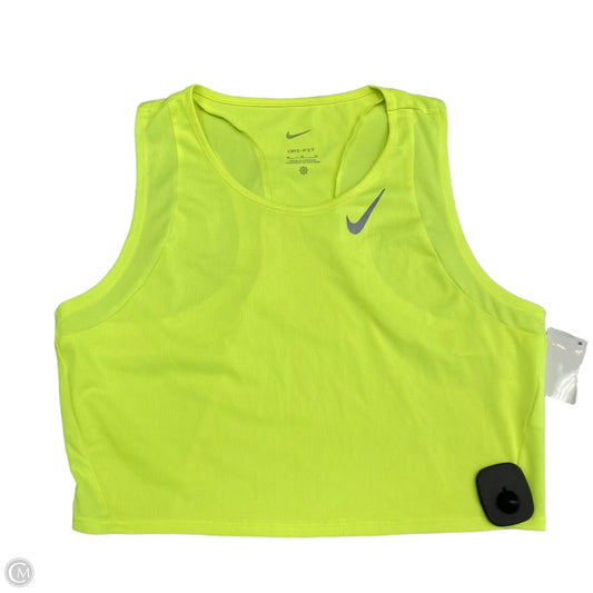 Athletic Tank Top By Nike In Yellow, Size: M