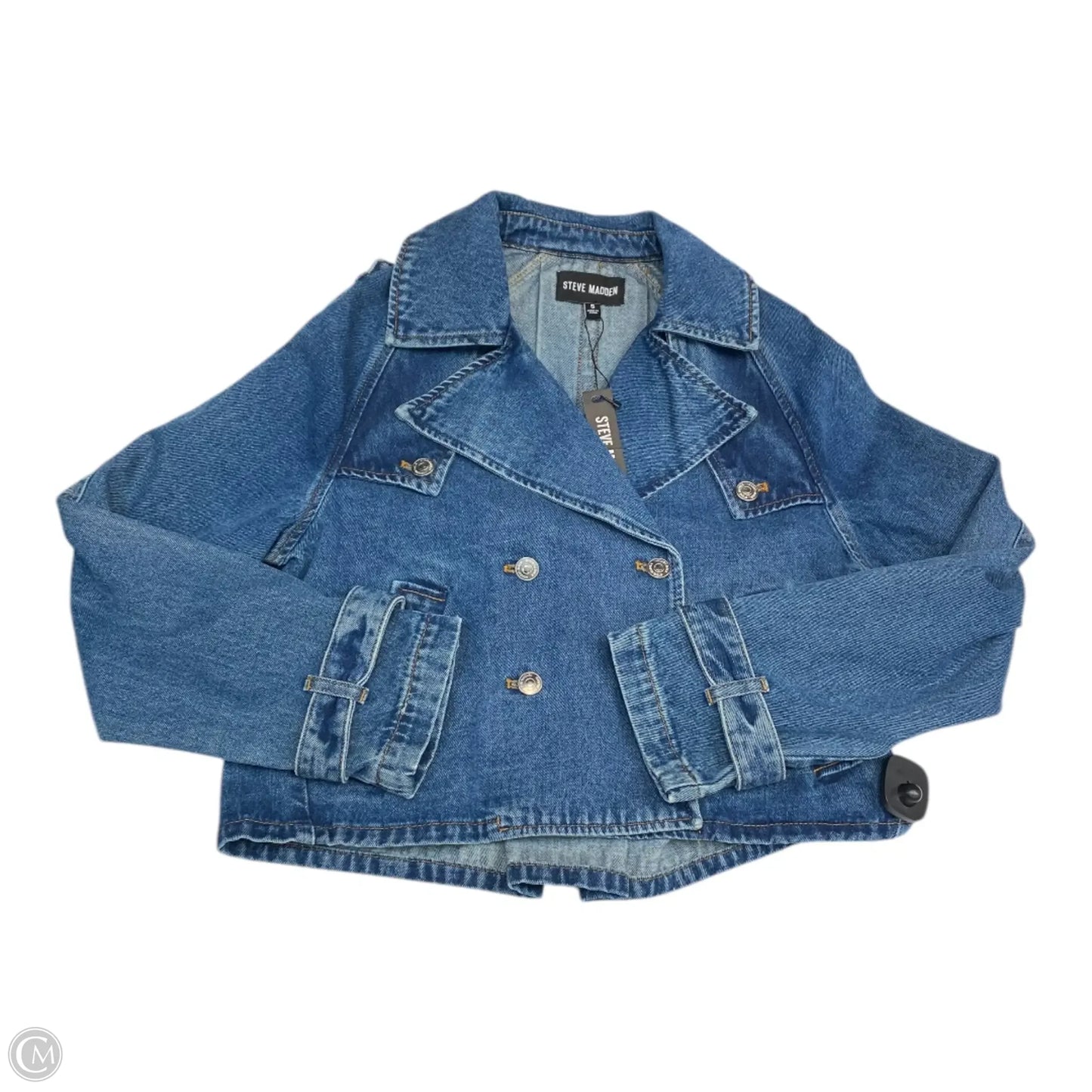 Jacket Denim By Steve Madden In Blue Denim, Size: S