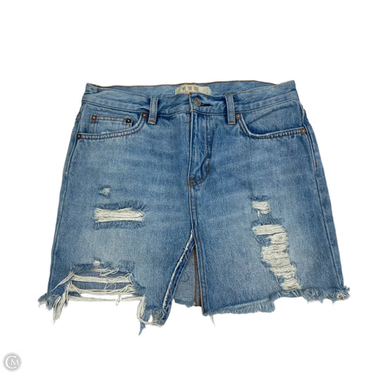 Skirt Mini & Short By Free People In Blue Denim, Size: 2