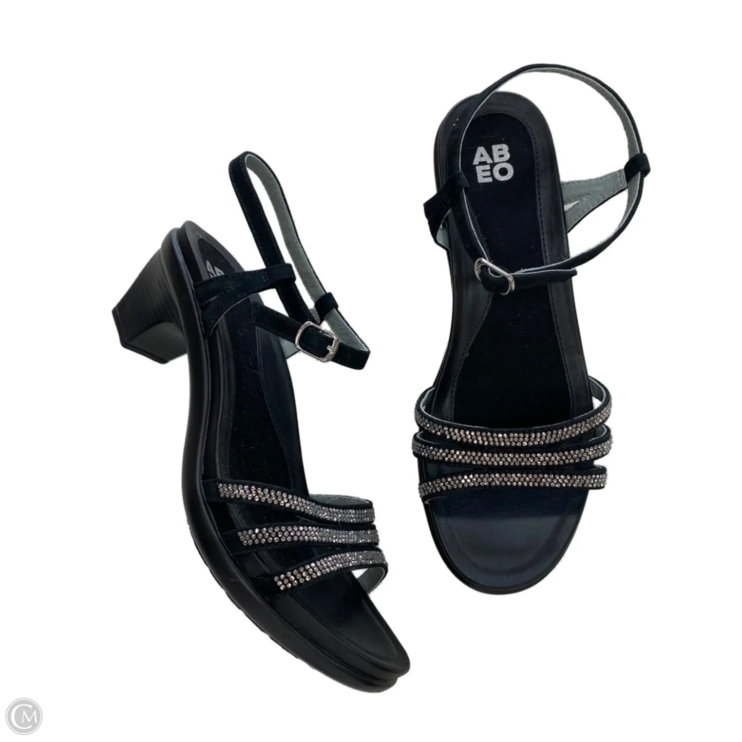 Sandals Heels Block By Abeo In Black, Size: 8